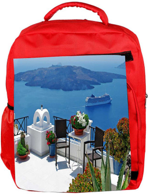 

Snoogg Eco Friendly Canvas Brown Chairs Designer Backpack Rucksack School Travel Unisex Casual Canvas Bag Bookbag Satchel 5 L Backpack(Red)