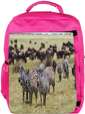 

Snoogg Eco Friendly Canvas Multiple Zebra Designer Backpack Rucksack School Travel Unisex Casual Canvas Bag Bookbag Satchel 5 L Backpack(Pink)