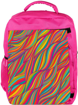 

Snoogg Eco Friendly Canvas Vector Seamless Abstract Hand Drawn Pattern Backpack Rucksack School Travel Unisex Casual Canvas Bag Bookbag Satchel 5 L Backpack(Pink)