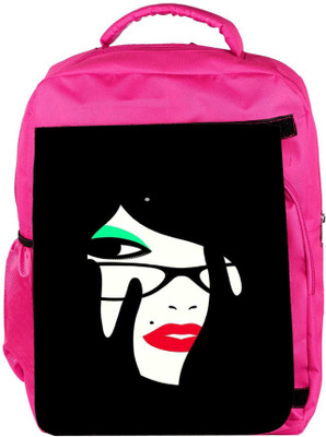 

Snoogg Eco Friendly Canvas Womans Face 2846 Backpack Rucksack School Travel Unisex Casual Canvas Bag Bookbag Satchel 5 L Backpack(Pink)