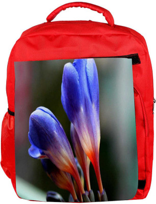 

Snoogg Eco Friendly Canvas Rare Blue Flower Designer Backpack Rucksack School Travel Unisex Casual Canvas Bag Bookbag Satchel 5 L Backpack(Red)