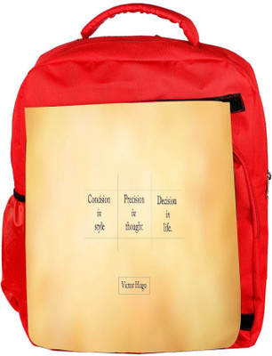 

Snoogg Eco Friendly Canvas Victor Hugo Designer Backpack Rucksack School Travel Unisex Casual Canvas Bag Bookbag Satchel 5 L Backpack(Red)