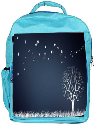 

Snoogg Eco Friendly Canvas Field Tree Leaves Designer Backpack Rucksack School Travel Unisex Casual Canvas Bag Bookbag Satchel 5 L Backpack(Blue)