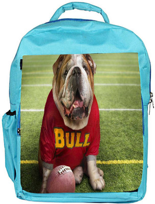 

Snoogg Eco Friendly Canvas Bull Dog Designer Backpack Rucksack School Travel Unisex Casual Canvas Bag Bookbag Satchel 5 L Backpack(Blue)