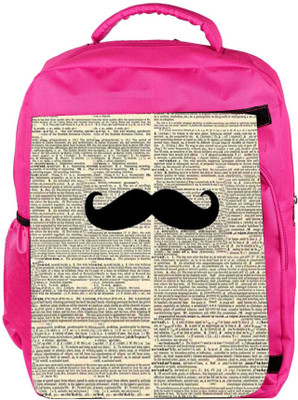 

Snoogg Eco Friendly Canvas Newspaper I Mustache You Backpack Rucksack School Travel Unisex Casual Canvas Bag Bookbag Satchel 5 L Backpack(Pink)