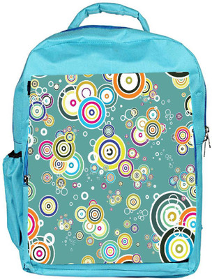 

Snoogg Eco Friendly Canvas Abstract Circles Designer Backpack Rucksack School Travel Unisex Casual Canvas Bag Bookbag Satchel 5 L Backpack(Blue)