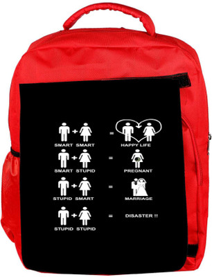 

Snoogg Eco Friendly Canvas Happy Life Samsung-Maxa8 4G50 Backpack Rucksack School Travel Unisex Casual Canvas Bag Bookbag Satchel 5 L Backpack(Red)