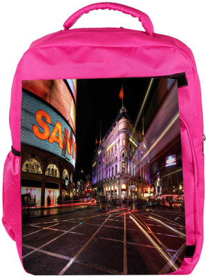 

Snoogg Eco Friendly Canvas New York Street Designer Backpack Rucksack School Travel Unisex Casual Canvas Bag Bookbag Satchel 5 L Backpack(Pink)