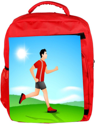 

Snoogg Eco Friendly Canvas Abstract Summer Background Backpack Rucksack School Travel Unisex Casual Canvas Bag Bookbag Satchel 5 L Backpack(Red)