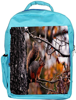

Snoogg Eco Friendly Canvas Squarril On Branch Designer Backpack Rucksack School Travel Unisex Casual Canvas Bag Bookbag Satchel 5 L Backpack(Blue)
