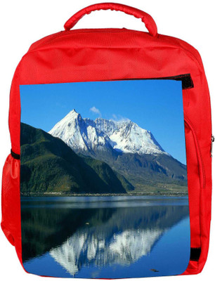 

Snoogg Eco Friendly Canvas White Hill Top Designer Backpack Rucksack School Travel Unisex Casual Canvas Bag Bookbag Satchel 5 L Backpack(Red)