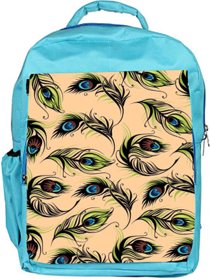 

Snoogg Eco Friendly Canvas Peacock Pattern Backpack Rucksack School Travel Unisex Casual Canvas Bag Bookbag Satchel 5 L Backpack(Blue)