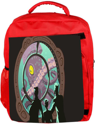 

Snoogg Eco Friendly Canvas Giant Octapus Designer Backpack Rucksack School Travel Unisex Casual Canvas Bag Bookbag Satchel 5 L Backpack(Red)