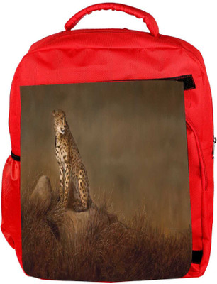 

Snoogg Eco Friendly Canvas Leopard Designer Backpack Rucksack School Travel Unisex Casual Canvas Bag Bookbag Satchel 5 L Backpack(Red)