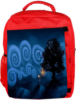 

Snoogg Eco Friendly Canvas Small Star Designer Backpack Rucksack School Travel Unisex Casual Canvas Bag Bookbag Satchel 5 L Backpack(Red)
