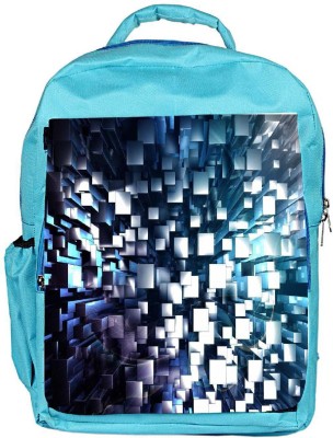 

Snoogg Eco Friendly Canvas Abstract Grey Blocks Designer Backpack Rucksack School Travel Unisex Casual Canvas Bag Bookbag Satchel 5 L Backpack(Blue)