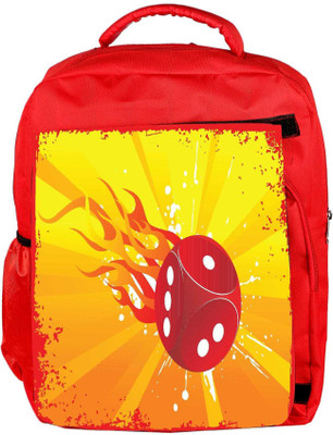 

Snoogg Eco Friendly Canvas Abstract Grunge Frame Of Vector Dice Backpack Rucksack School Travel Unisex Casual Canvas Bag Bookbag Satchel 5 L Backpack(Red)