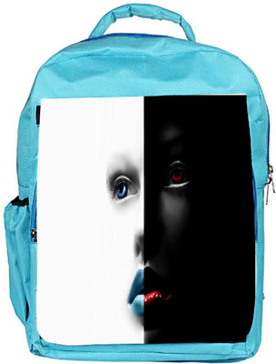 

Snoogg Eco Friendly Canvas Black And White Face Designer Backpack Rucksack School Travel Unisex Casual Canvas Bag Bookbag Satchel 5 L Backpack(Blue)