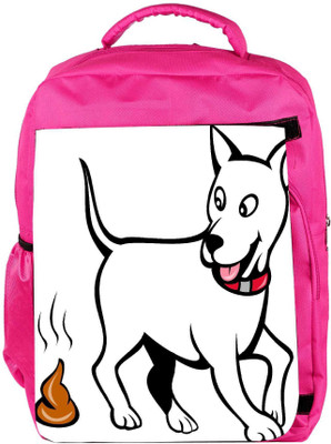 

Snoogg Eco Friendly Canvas Dog With Poo Backpack Rucksack School Travel Unisex Casual Canvas Bag Bookbag Satchel 5 L Backpack(Pink)