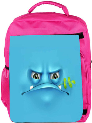 

Snoogg Eco Friendly Canvas Grumpy Ghost 2639 Backpack Rucksack School Travel Unisex Casual Canvas Bag Bookbag Satchel 5 L Backpack(Pink)