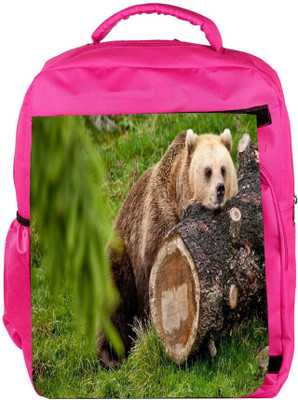 

Snoogg Eco Friendly Canvas Bear And The Wood Designer Backpack Rucksack School Travel Unisex Casual Canvas Bag Bookbag Satchel 5 L Backpack(Pink)