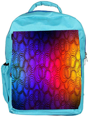

Snoogg Eco Friendly Canvas Colourful Rings Designer Backpack Rucksack School Travel Unisex Casual Canvas Bag Bookbag Satchel 5 L Backpack(Blue)