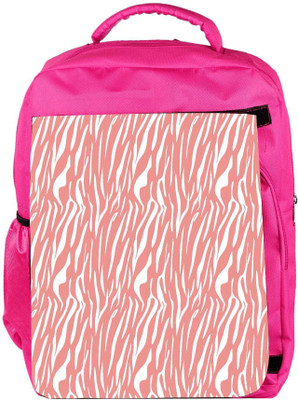 

Snoogg Eco Friendly Canvas White Strips Cream Pattern Designer Backpack Rucksack School Travel Unisex Casual Canvas Bag Bookbag Satchel 5 L Backpack(Pink)