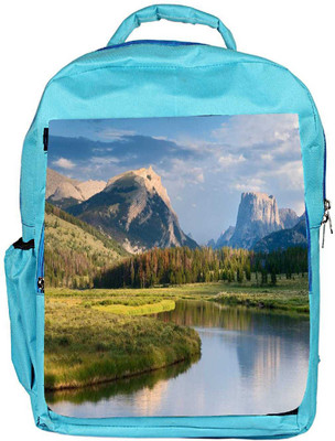 

Snoogg Eco Friendly Canvas Lake And Garden Designer Backpack Rucksack School Travel Unisex Casual Canvas Bag Bookbag Satchel 5 L Backpack(Blue)