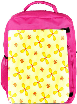 

Snoogg Eco Friendly Canvas Yellow Flower Designer Backpack Rucksack School Travel Unisex Casual Canvas Bag Bookbag Satchel 5 L Backpack(Pink)