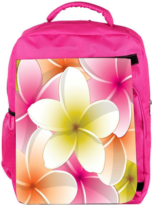 

Snoogg Eco Friendly Canvas All Purpose Bright Frangipani Card In Vector Format Backpack Rucksack School Travel Unisex Casual Canvas Bag Bookbag Satchel 5 L Backpack(Pink)