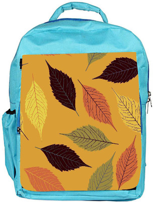 

Snoogg Eco Friendly Canvas Cream Pattern Leaves Designer Backpack Rucksack School Travel Unisex Casual Canvas Bag Bookbag Satchel 5 L Backpack(Blue)