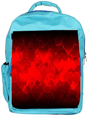 

Snoogg Eco Friendly Canvas Heart Designer Backpack Rucksack School Travel Unisex Casual Canvas Bag Bookbag Satchel 5 L Backpack(Blue)