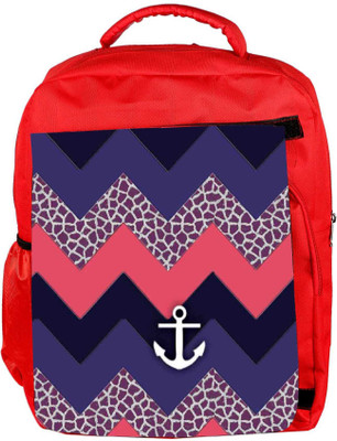 

Snoogg Eco Friendly Canvas Awesome Chevron Backpack Rucksack School Travel Unisex Casual Canvas Bag Bookbag Satchel 5 L Backpack(Red)