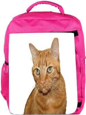 

Snoogg Eco Friendly Canvas Cat Backpack Rucksack School Travel Unisex Casual Canvas Bag Bookbag Satchel 5 L Backpack(Pink)