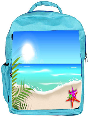 

Snoogg Eco Friendly Canvas Abstract Summer Background Backpack Rucksack School Travel Unisex Casual Canvas Bag Bookbag Satchel 5 L Backpack(Blue)