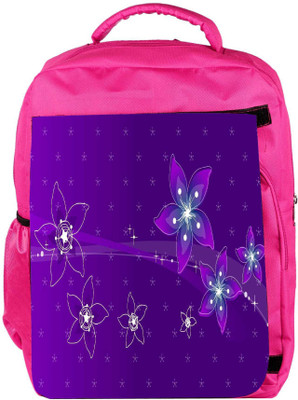 

Snoogg Eco Friendly Canvas Purple Flower Designer Backpack Rucksack School Travel Unisex Casual Canvas Bag Bookbag Satchel 5 L Backpack(Pink)