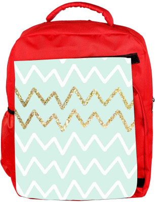 

Snoogg Eco Friendly Canvas Chevron Blue Backpack Rucksack School Travel Unisex Casual Canvas Bag Bookbag Satchel 5 L Backpack(Red)