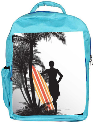 

Snoogg Eco Friendly Canvas Tropical Illustration Backpack Rucksack School Travel Unisex Casual Canvas Bag Bookbag Satchel 5 L Backpack(Blue)