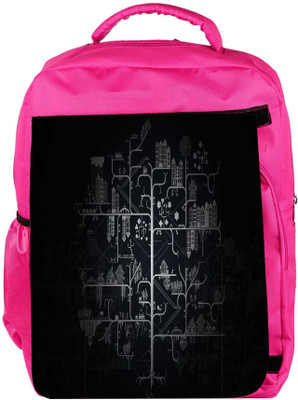 

Snoogg Eco Friendly Canvas Amazed City Designer Backpack Rucksack School Travel Unisex Casual Canvas Bag Bookbag Satchel 5 L Backpack(Pink)