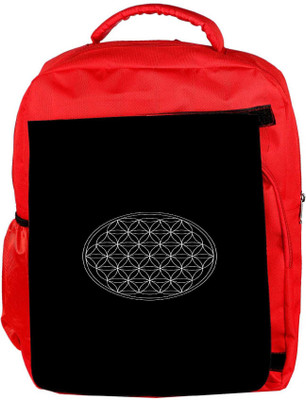 

Snoogg Eco Friendly Canvas One Flower Of Life Sacred Geometry Designer Backpack Rucksack School Travel Unisex Casual Canvas Bag Bookbag Satchel 5 L Backpack(Red)
