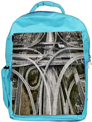 

Snoogg Eco Friendly Canvas Zig Zag Roads Designer Backpack Rucksack School Travel Unisex Casual Canvas Bag Bookbag Satchel 5 L Backpack(Blue)