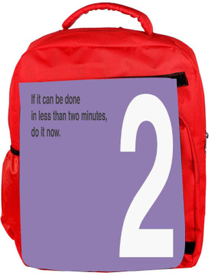 

Snoogg Eco Friendly Canvas Do It Now Designer Backpack Rucksack School Travel Unisex Casual Canvas Bag Bookbag Satchel 5 L Backpack(Red)