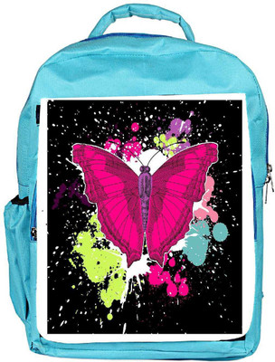 

Snoogg Eco Friendly Canvas Beautiful Butterfly On The Black Background Backpack Rucksack School Travel Unisex Casual Canvas Bag Bookbag Satchel 5 L Backpack(Blue)