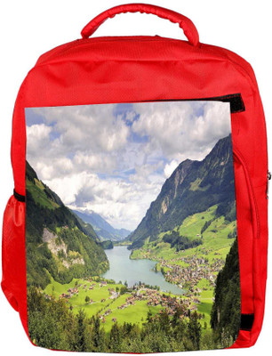 

Snoogg Eco Friendly Canvas Abstract Nature Designer Backpack Rucksack School Travel Unisex Casual Canvas Bag Bookbag Satchel 5 L Backpack(Red)