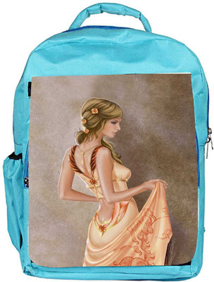 

Snoogg Eco Friendly Canvas Elegant Woman 2623 Backpack Rucksack School Travel Unisex Casual Canvas Bag Bookbag Satchel 5 L Backpack(Blue)