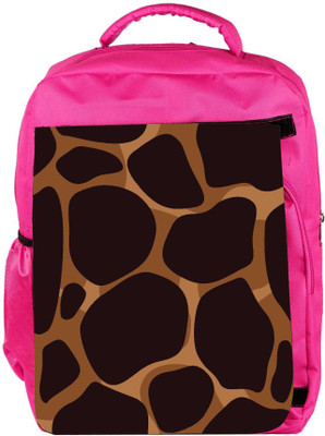 

Snoogg Eco Friendly Canvas Giraffe Pattern Designer Backpack Rucksack School Travel Unisex Casual Canvas Bag Bookbag Satchel 5 L Backpack(Pink)