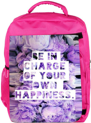 

Snoogg Eco Friendly Canvas In Charge Of Happiness Backpack Rucksack School Travel Unisex Casual Canvas Bag Bookbag Satchel 5 L Backpack(Pink)
