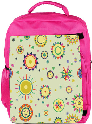 

Snoogg Eco Friendly Canvas Yellow Pattern Design Designer Backpack Rucksack School Travel Unisex Casual Canvas Bag Bookbag Satchel 5 L Backpack(Pink)