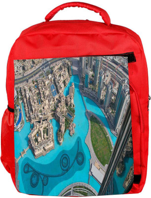 

Snoogg Eco Friendly Canvas Amazing View Of Lake Designer Backpack Rucksack School Travel Unisex Casual Canvas Bag Bookbag Satchel 5 L Backpack(Red)