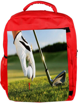 

Snoogg Eco Friendly Canvas Golf Designer Backpack Rucksack School Travel Unisex Casual Canvas Bag Bookbag Satchel 5 L Backpack(Red)